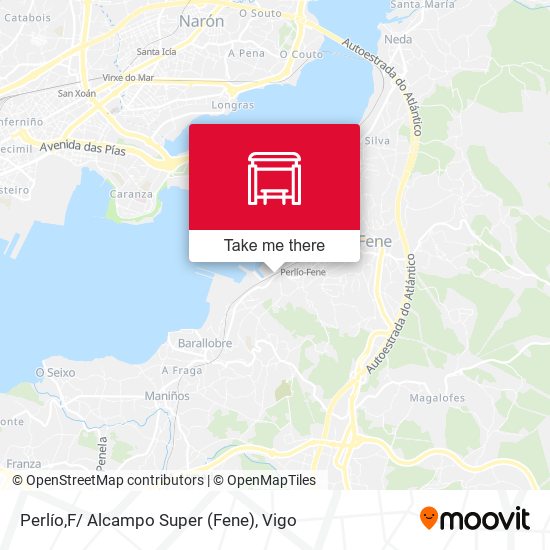 Perlío,F/ Alcampo Super (Fene) map
