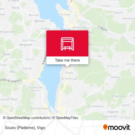 Souto (Paderne) map