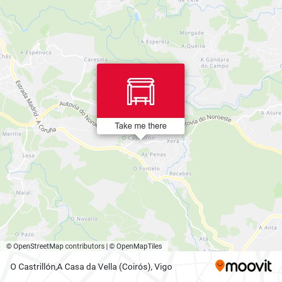 O Castrillón,A Casa da Vella (Coirós) map