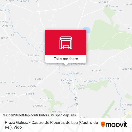 Praza Galicia - Castro de Ribeiras de Lea (Castro de Rei) map