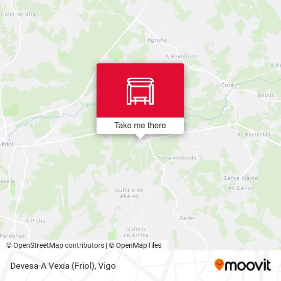 Devesa-A Vexía (Friol) map