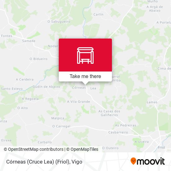 Córneas (Cruce Lea) (Friol) map