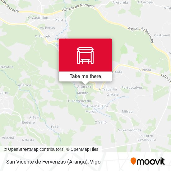 San Vicente de Fervenzas (Aranga) map
