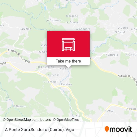 A Ponte Xora,Sendeiro (Coirós) map