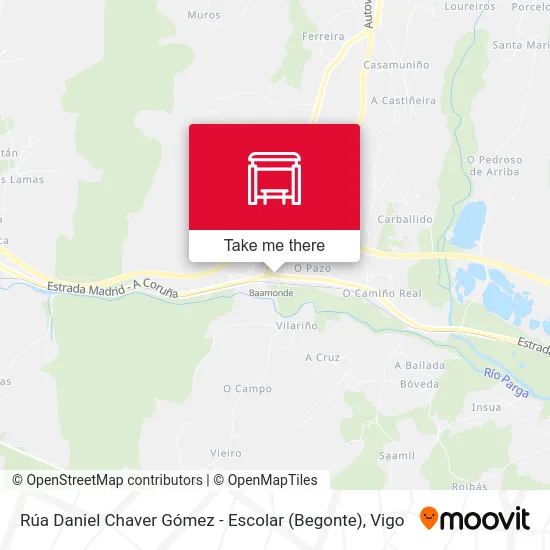 Rúa Daniel Chaver Gómez - Escolar (Begonte) map