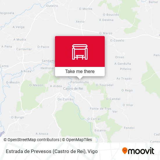 Estrada de Prevesos (Castro de Rei) map