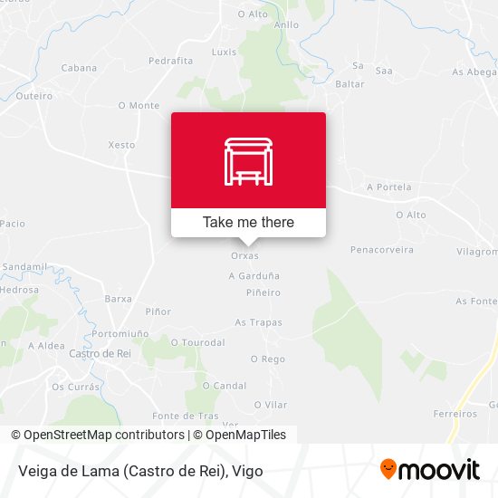 Veiga de Lama (Castro de Rei) map