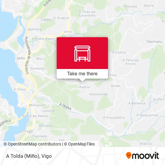 A Tolda (Miño) map