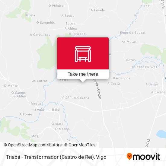 Triabá - Transformador (Castro de Rei) map