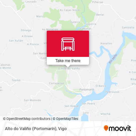 Alto do Valiño (Portomarín) map