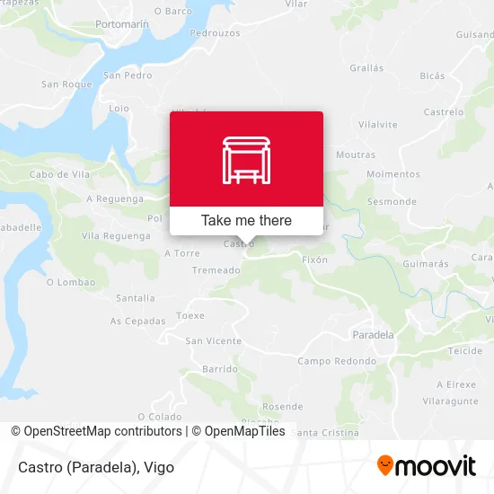 Castro (Paradela) map