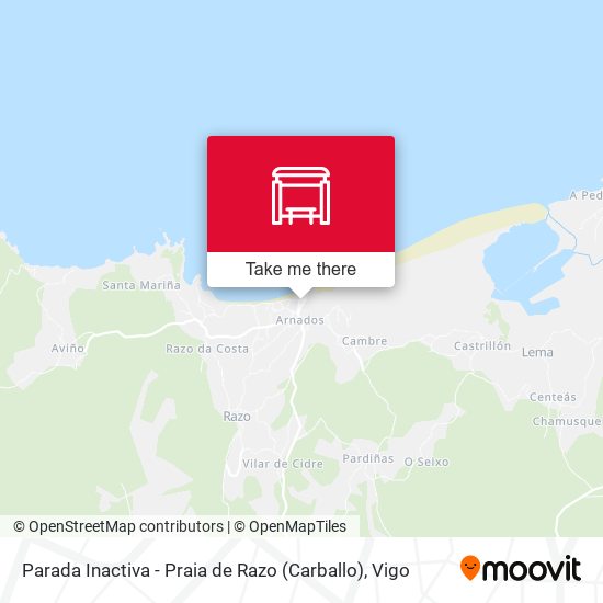 Parada Inactiva - Praia de Razo (Carballo) map