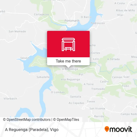 A Reguenga (Paradela) map