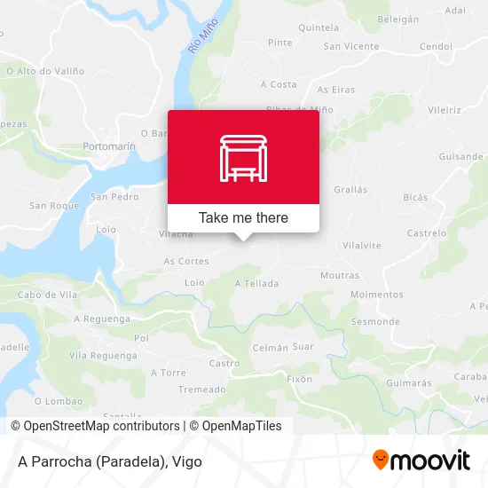 A Parrocha (Paradela) map