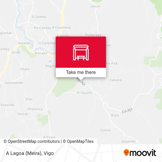 A Lagoa (Meira) map