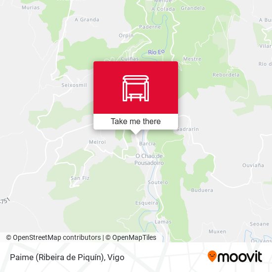 Paime (Ribeira de Piquín) map