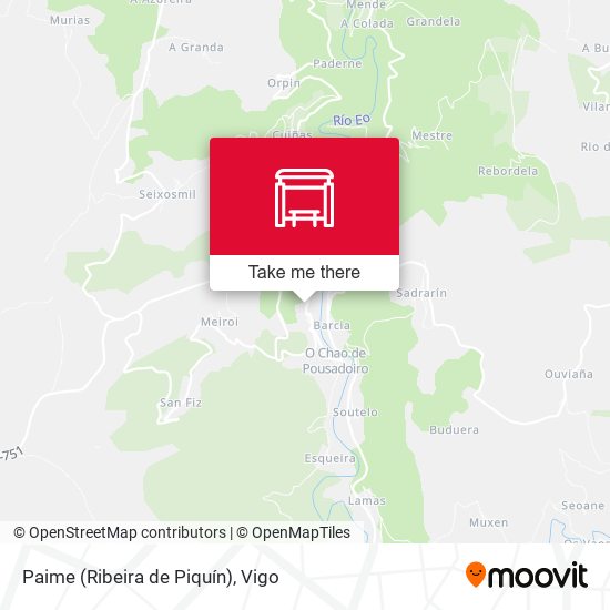 Paime (Ribeira de Piquín) map