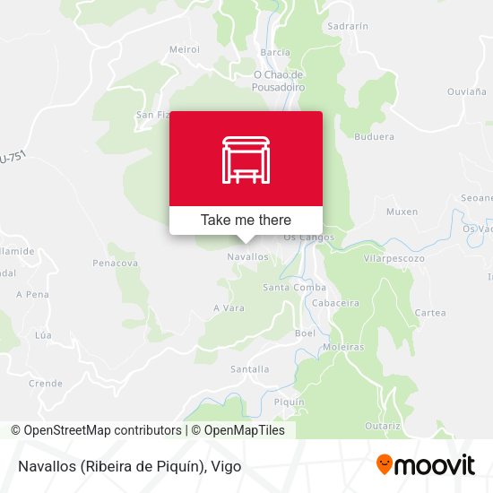 Navallos (Ribeira de Piquín) map