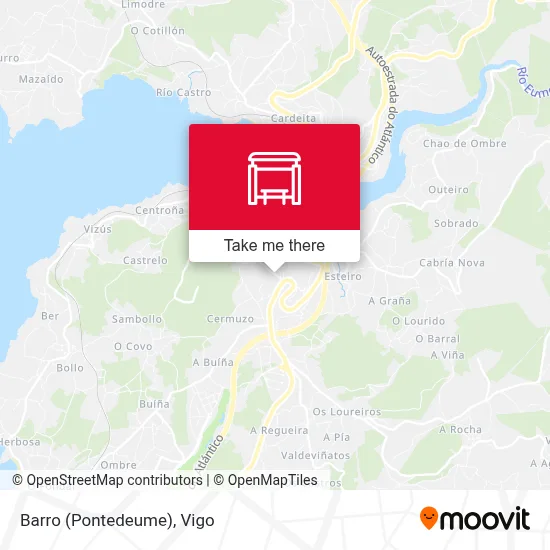 Barro (Pontedeume) map
