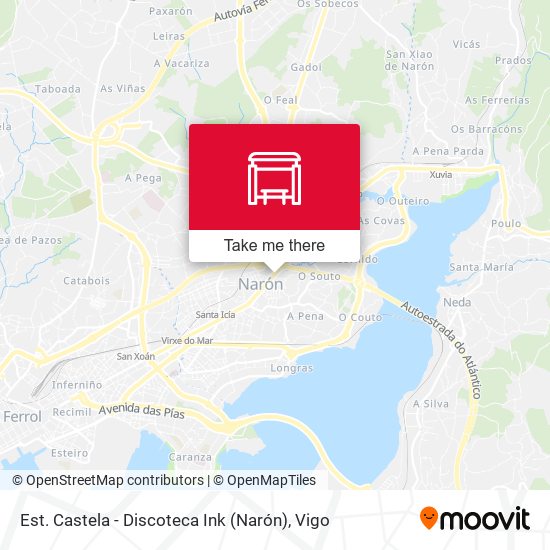 Est. Castela - Discoteca Ink (Narón) map