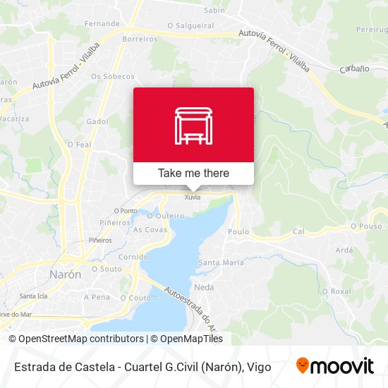 Estrada de Castela - Cuartel G.Civil (Narón) map