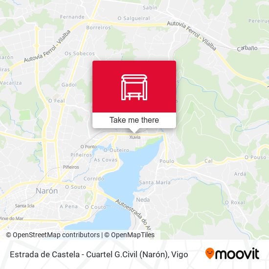 Estrada de Castela - Cuartel G.Civil (Narón) map