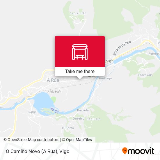 O Camiño Novo (A Rúa) map