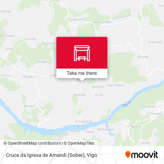 Cruce da Igrexa de Amandi (Sober) map