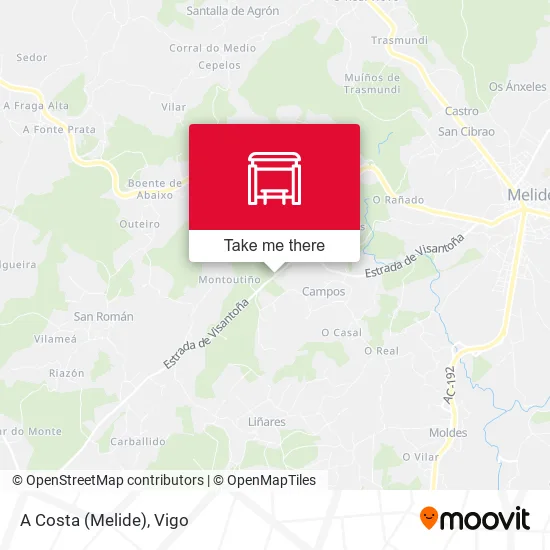 A Costa (Melide) map
