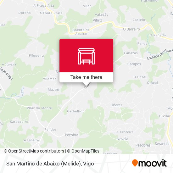 San Martiño de Abaixo (Melide) map