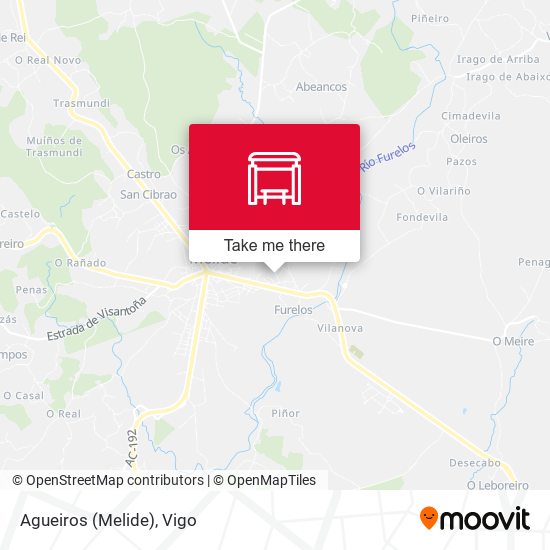 Agueiros (Melide) map