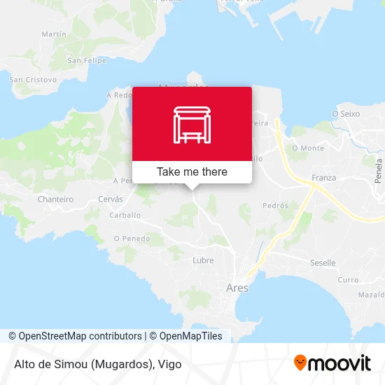 Alto de Simou (Mugardos) map