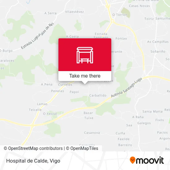 Hospital de Calde map