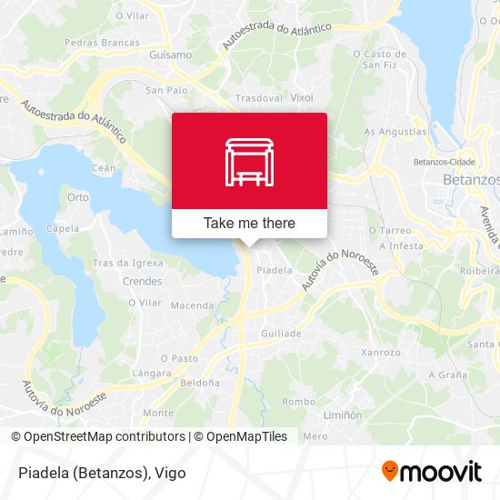 Piadela (Betanzos) map