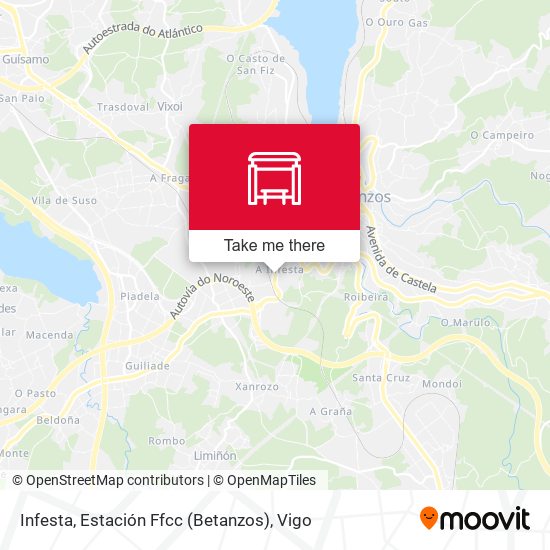 Infesta, Estación Ffcc (Betanzos) map
