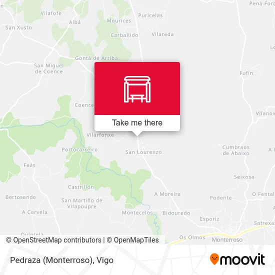 Pedraza (Monterroso) map