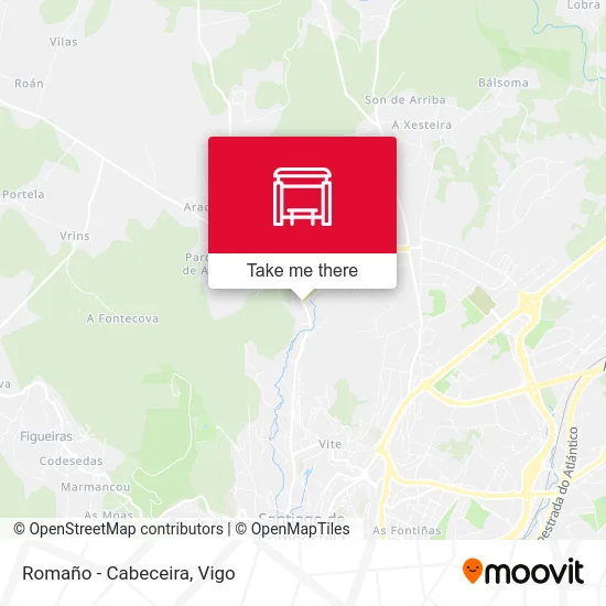 Romaño - Cabeceira map