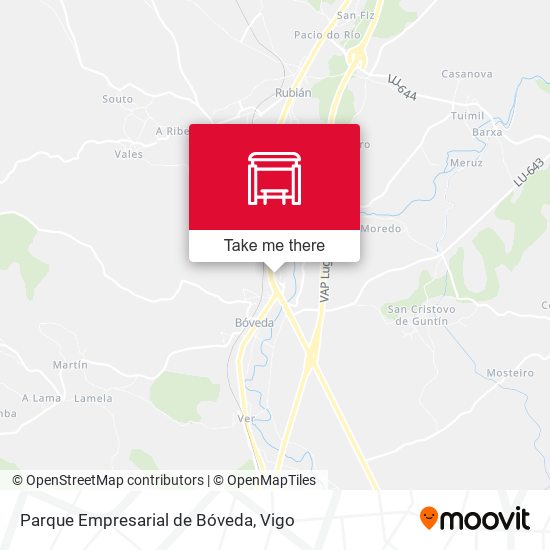 Parque Empresarial de Bóveda map