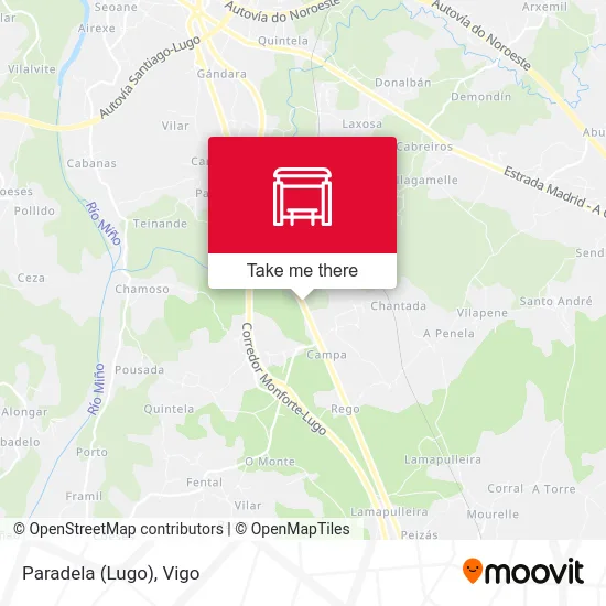Paradela (Lugo) map