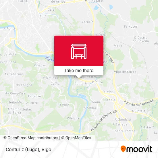 Conturiz (Lugo) map