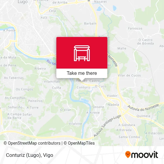 Conturiz (Lugo) map