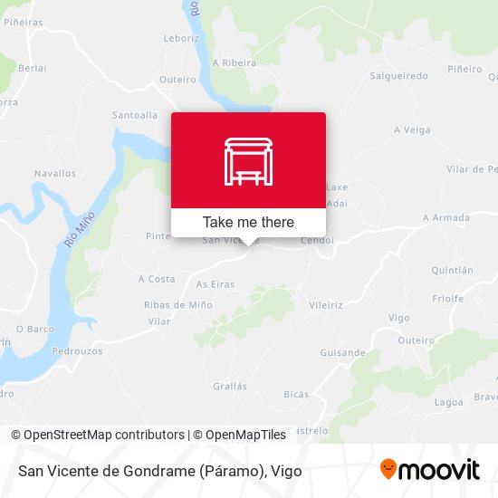 San Vicente de Gondrame (Páramo) map