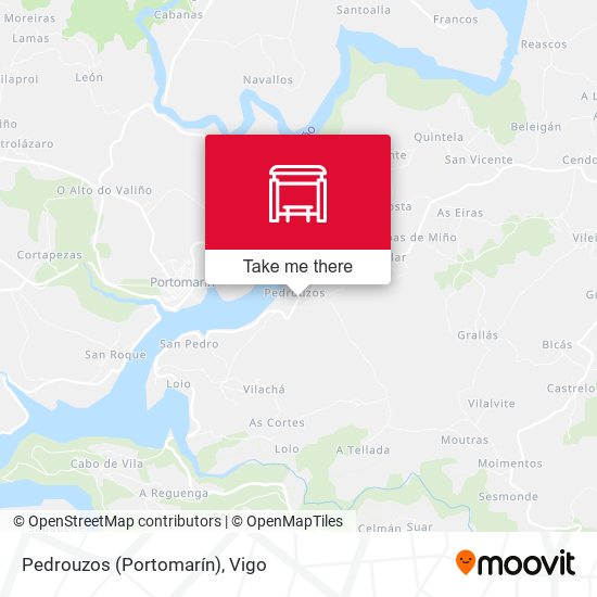 Pedrouzos (Portomarín) map