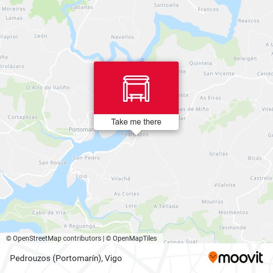 Pedrouzos (Portomarín) map