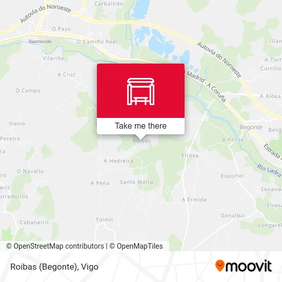 Roibas (Begonte) map