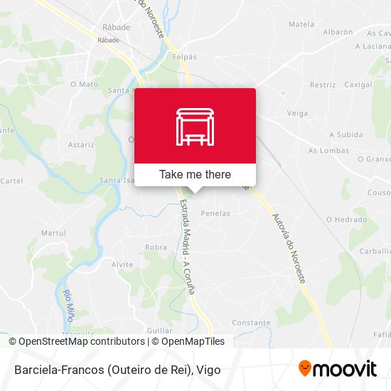 Barciela-Francos (Outeiro de Rei) map