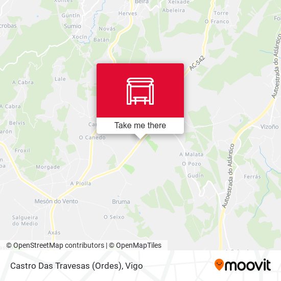 Castro Das Travesas (Ordes) map