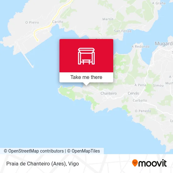 Praia de Chanteiro (Ares) map
