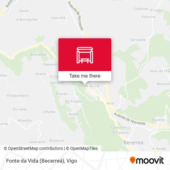 Fonte da Vida (Becerreá) map