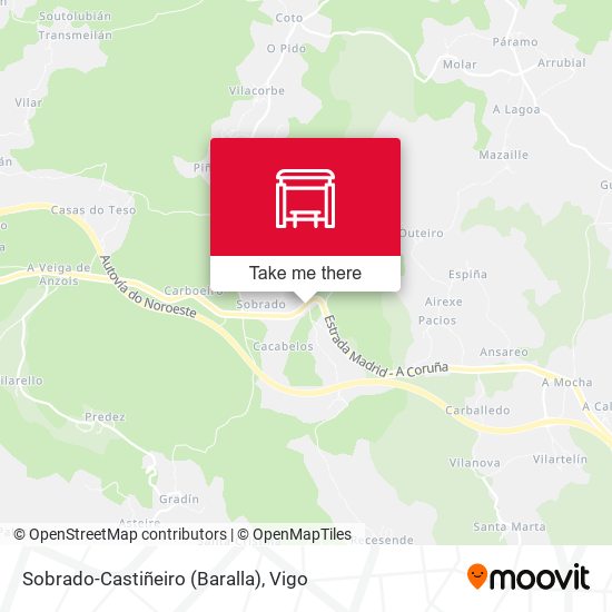 Sobrado-Castiñeiro (Baralla) map
